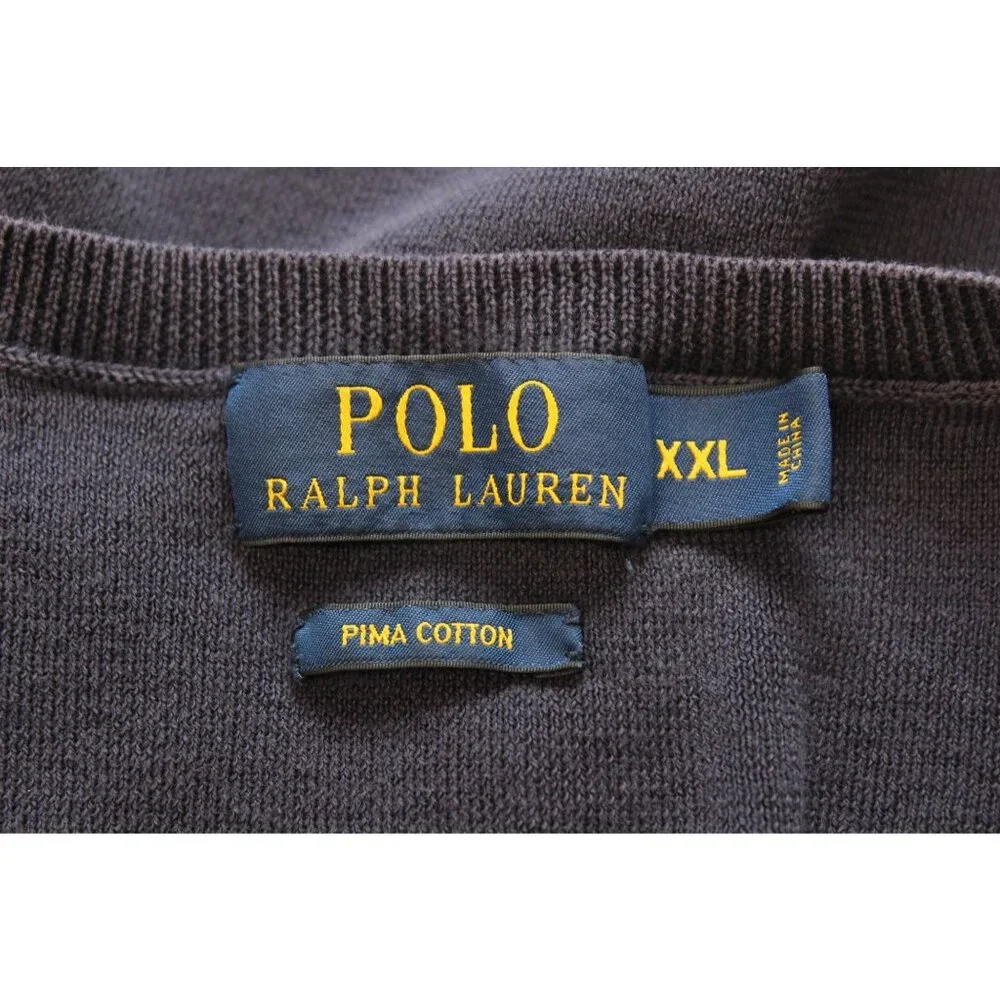 Polo Ralph Lauren Men’s Size XXL‎ V-Neck Pima Cotton Sweater Classic Fit